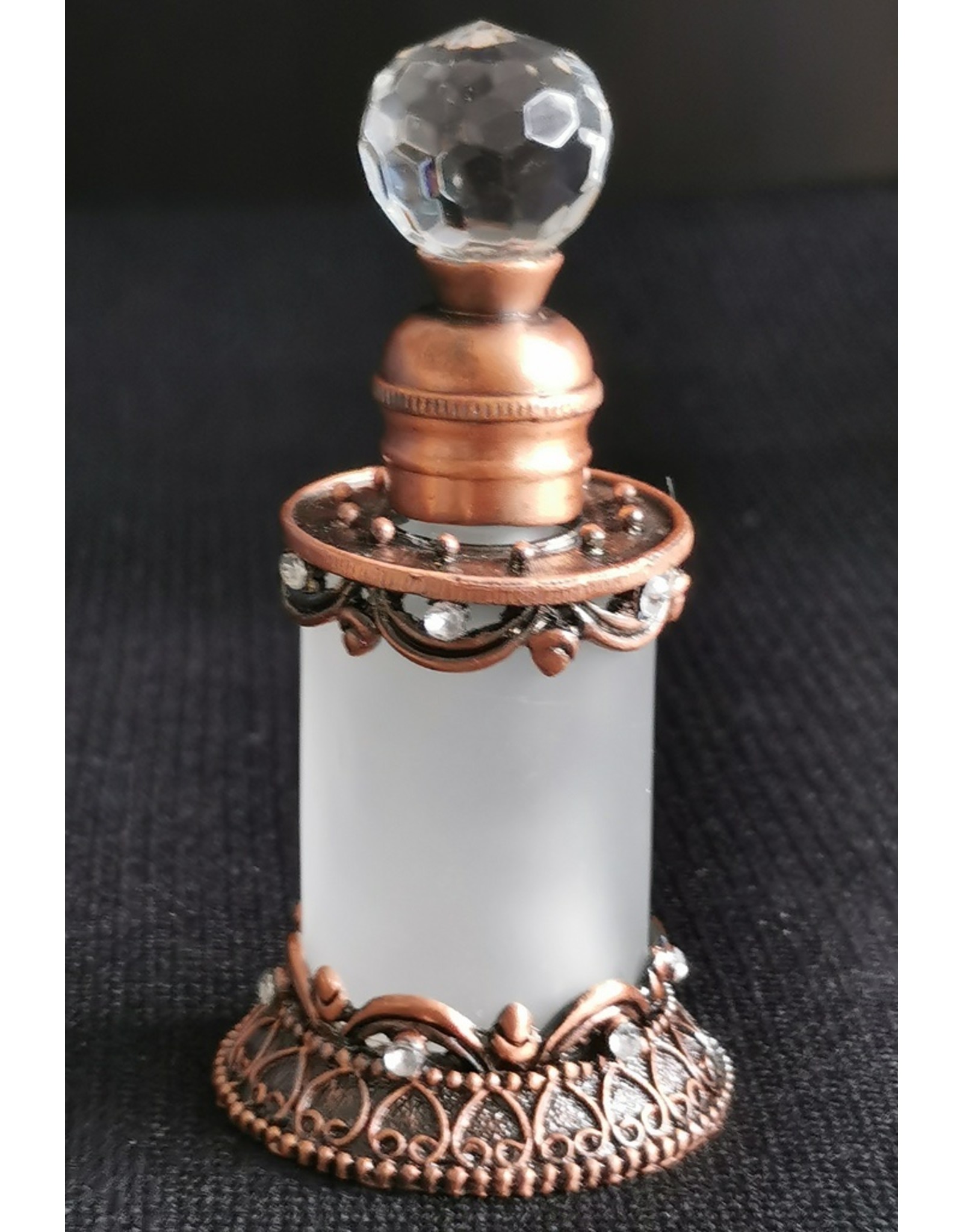 Trukado Miscellaneous - Vintage Mini Perfume Bottle with Crystal and Bronze