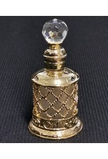 Trukado Miscellaneous - Vintage Mini Perfume Bottle with Crystal Cap gold