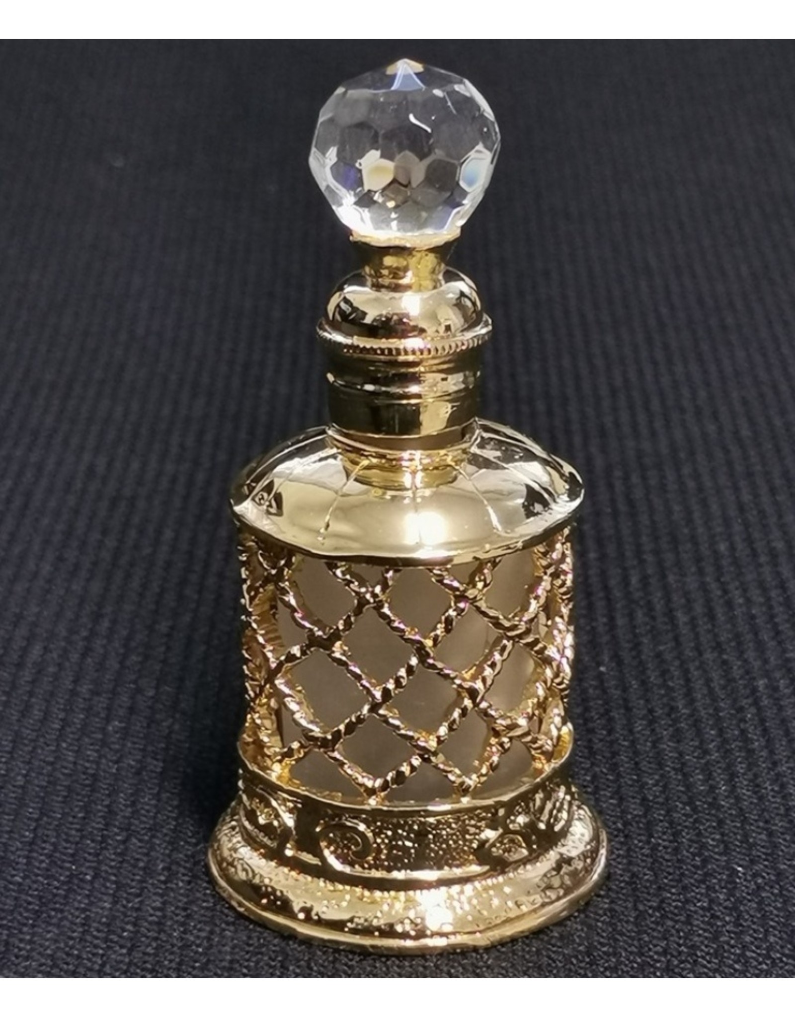 Trukado Miscellaneous - Vintage Mini Perfume Bottle with Crystal Cap gold