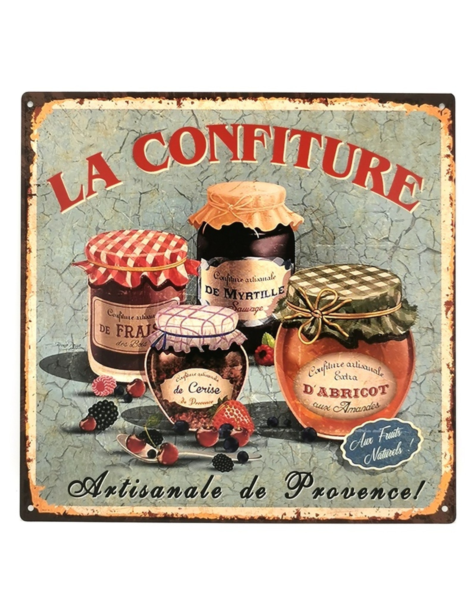 Trukado Miscellaneous - Vintage Metal plaque  La Confiture 30cm x 30cm