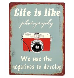 Trukado Vintage Metal plaque Life is like Photography