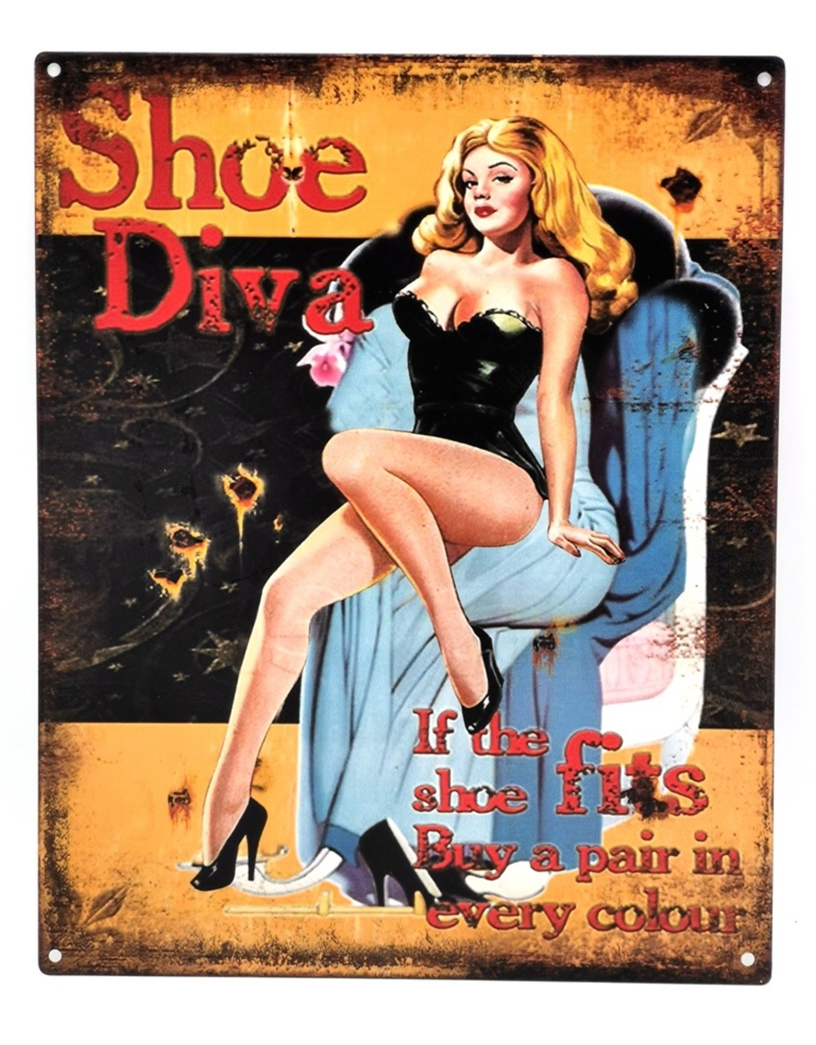 Trukado Miscellaneous -  Shoe Diva Vintage Metal plaque