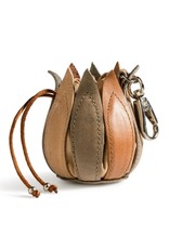 by-Lin Dutch Design Leather Wallets - by-Lin My Little Tulip Leather keychain  "Vintage Multicolor"