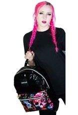 Dr. Faust Gothic bags Steampunk bags - Dr. Faust Flower Skulls Backpack Brat