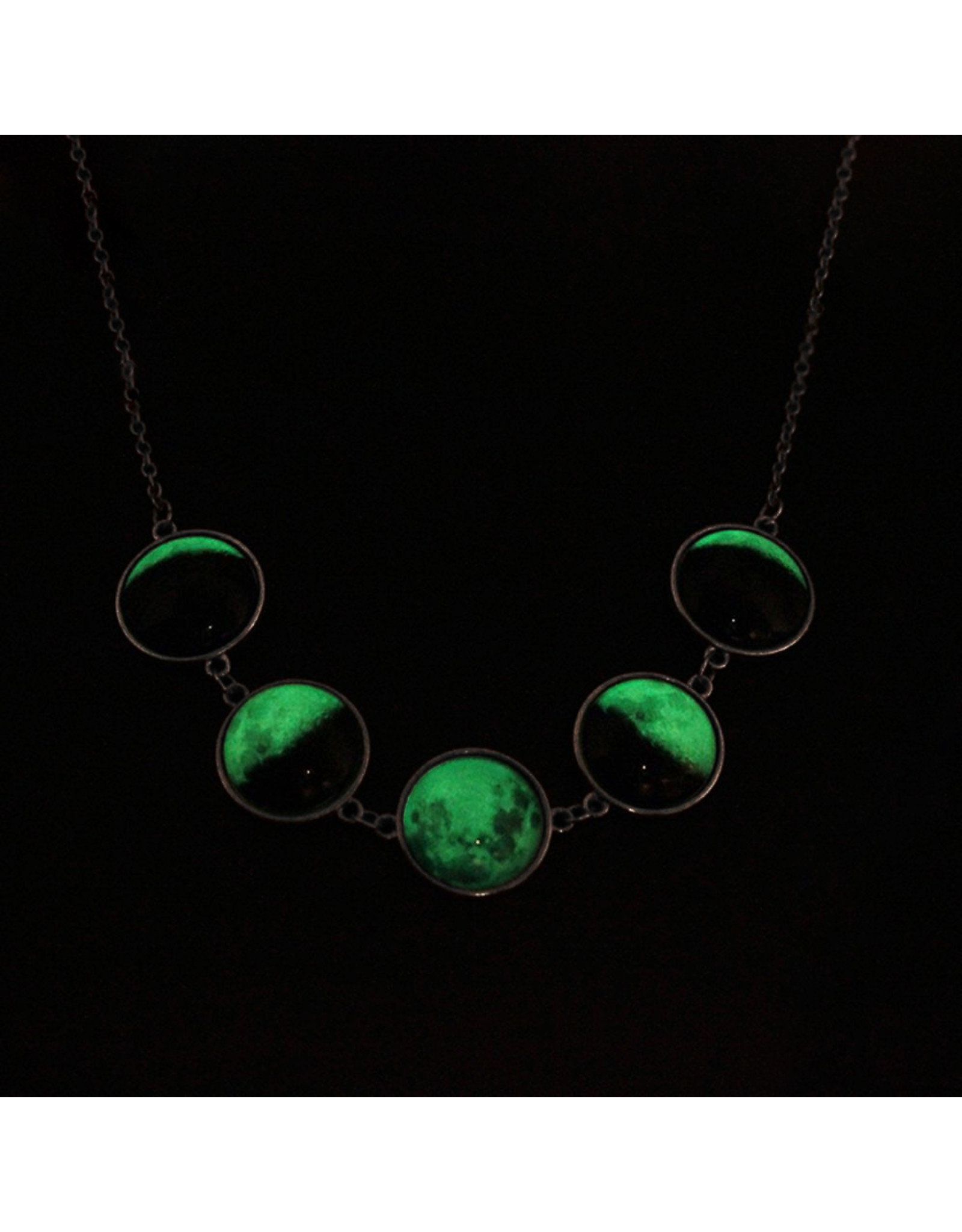 Trukado Jewellery - Dr. Faust Phasing Moon Lunar Fluorescent Necklace Rowan