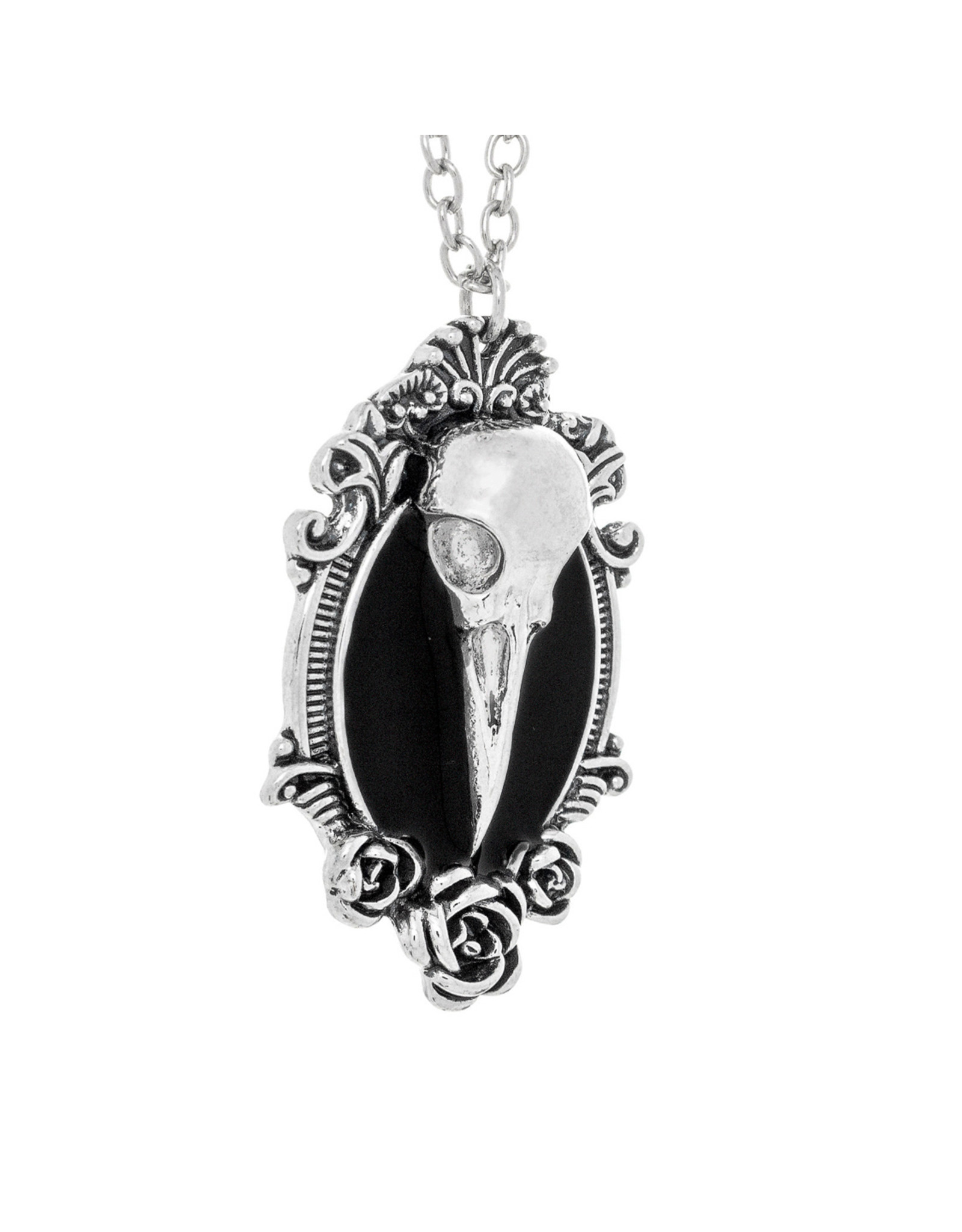 Trukado Jewellery - Dr. Faust Plaque Doctor Raven Skull Necklace