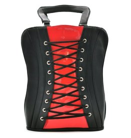 Dr. Faust Dr. Faust Asper Corset Handbag- Backpack red-black