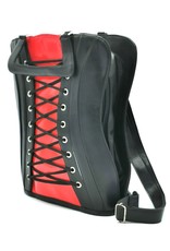 Dr. Faust Gothic bags Steampunk bags - Dr. Faust Asper Corset Handbag- Backpack red-black