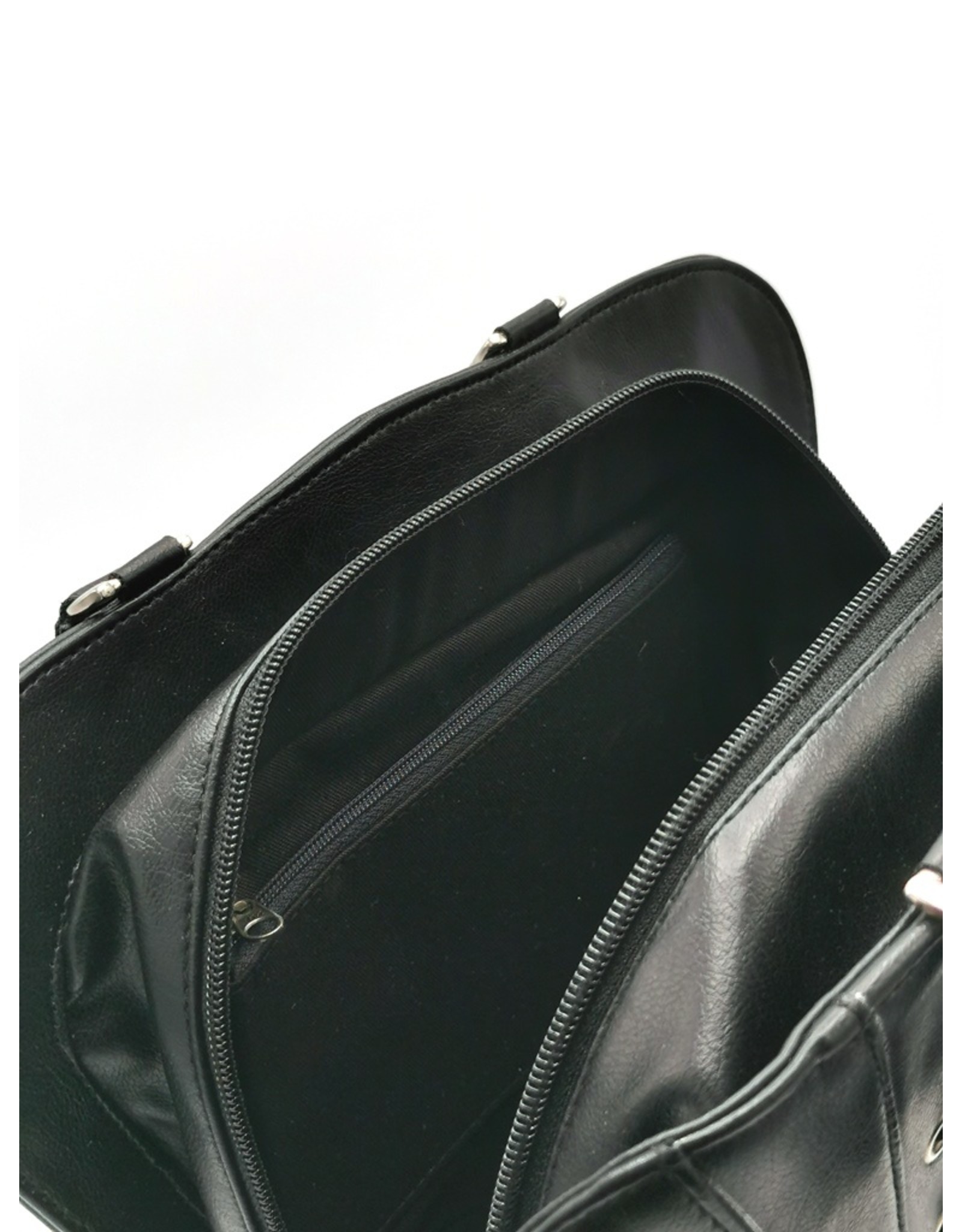 Dr. Faust Gothic bags Steampunk bags - Dr. Faust Asper Corset Handbag- Backpack red-black