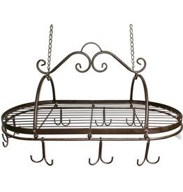 Trukado Iron Pot and Pan Rack Herbs Rack Medium