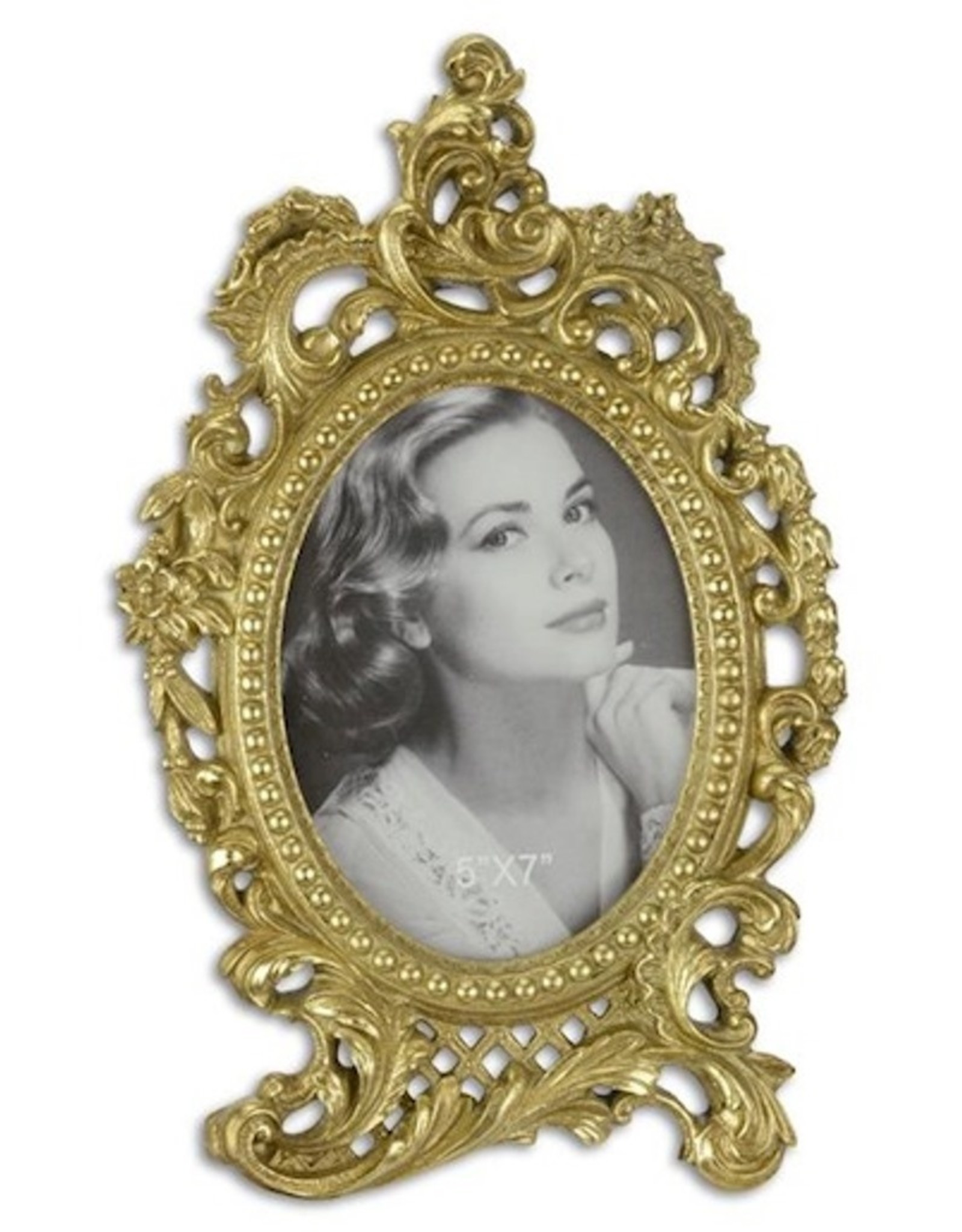 Trukado Miscellaneous - Photo frame Baroque style oval gold colour