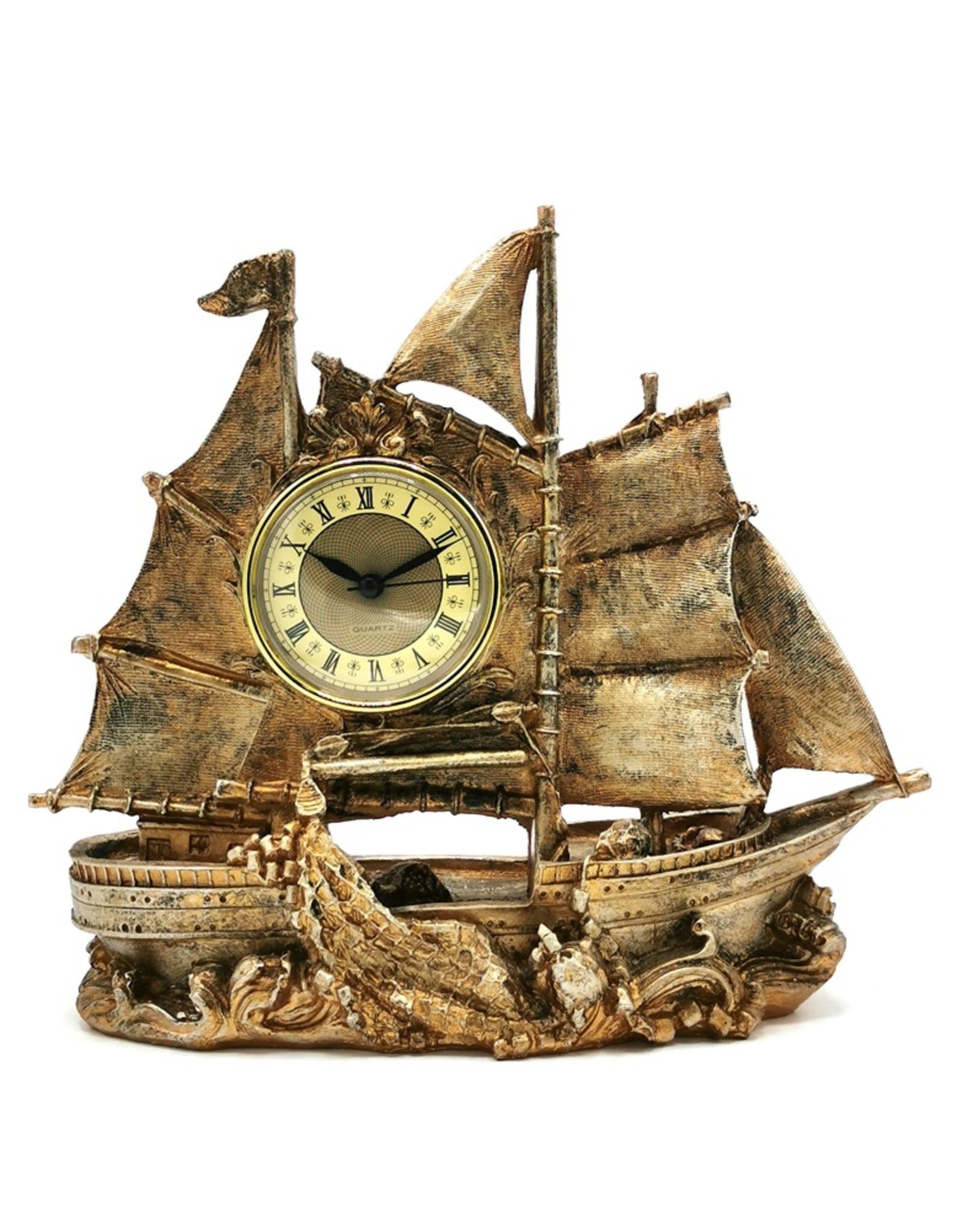 Trukado Miscellaneous -  Sailboat Table Clock bronze-coloured