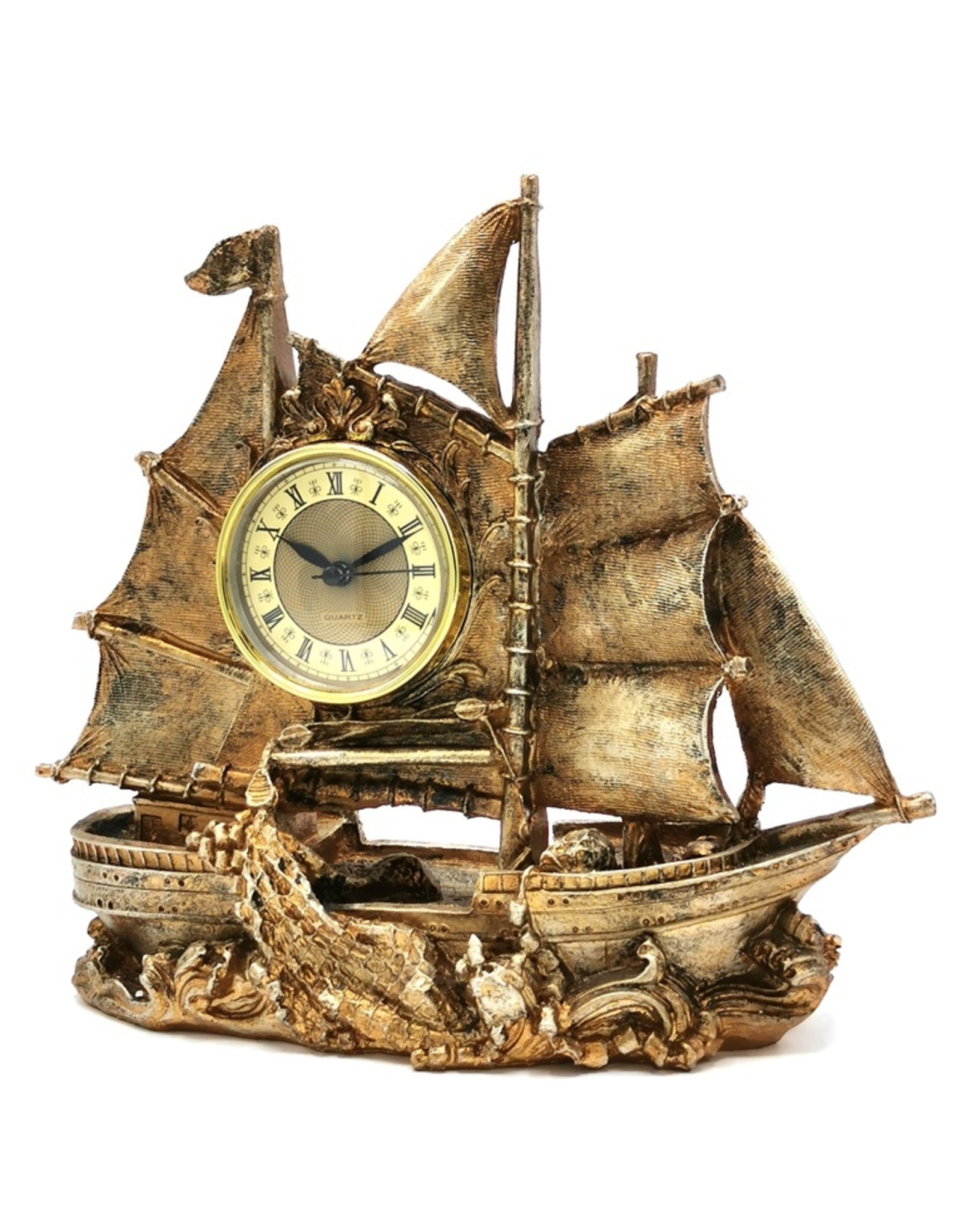 Trukado Miscellaneous - Zeilboot Tafelklok bronskleurig