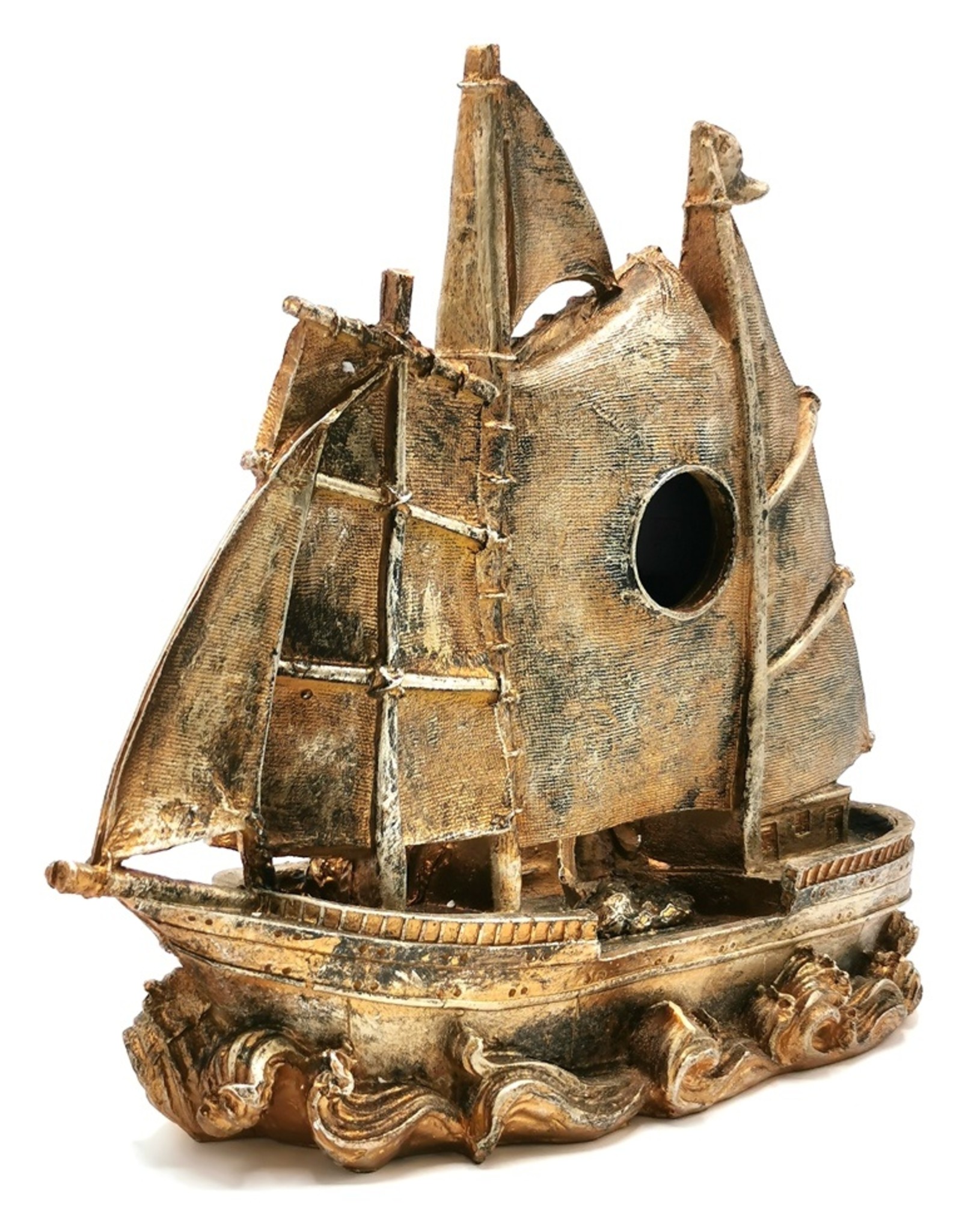 Trukado Miscellaneous - Zeilboot Tafelklok bronskleurig