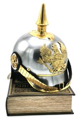 Trukado Pickelhaube Pruisische Helm Draagbare metalen replica