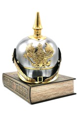 Trukado Pickelhaube Pruisische Helm Draagbare metalen replica
