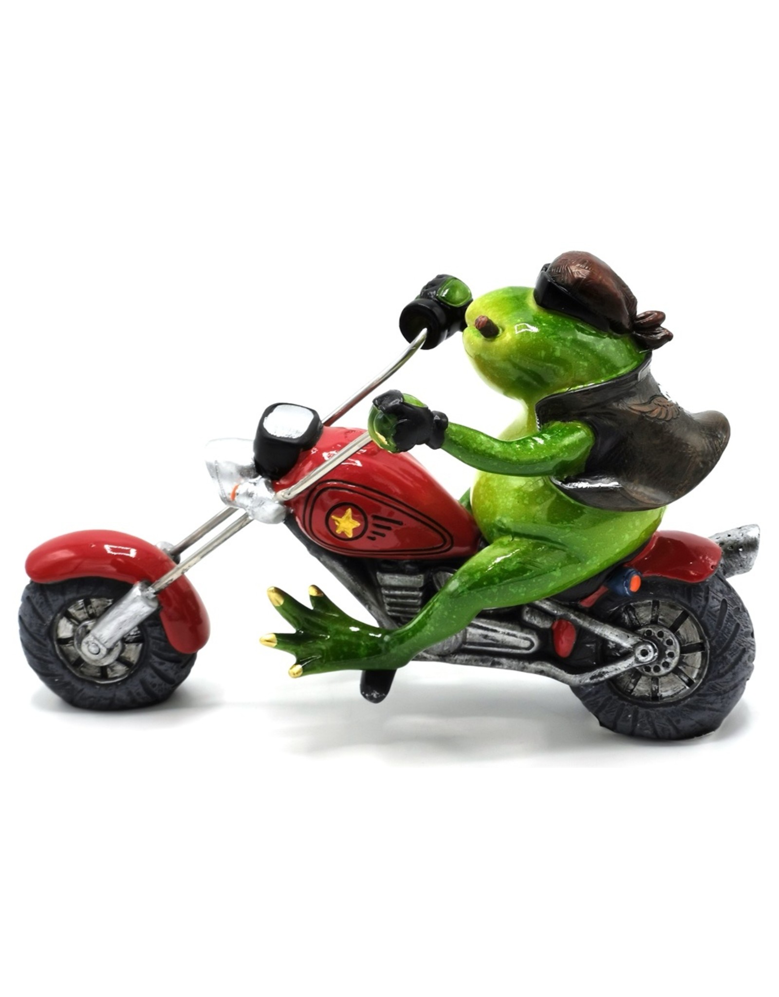 Goldbach Giftware & Lifestyle - Frog on Chopper figurine - 20cm