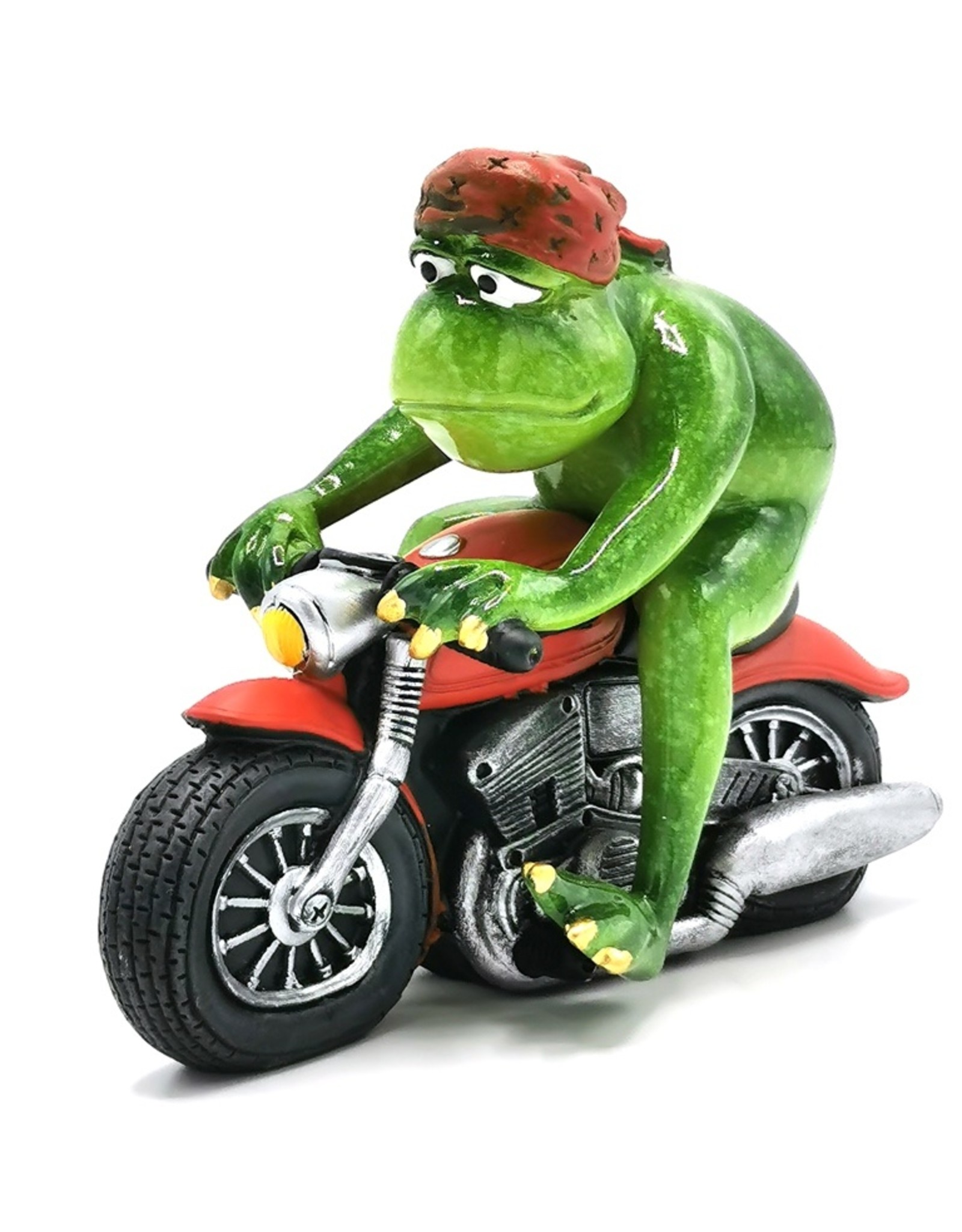 Goldbach Giftware & Lifestyle - Frog on Motorbike figurine - 15cm