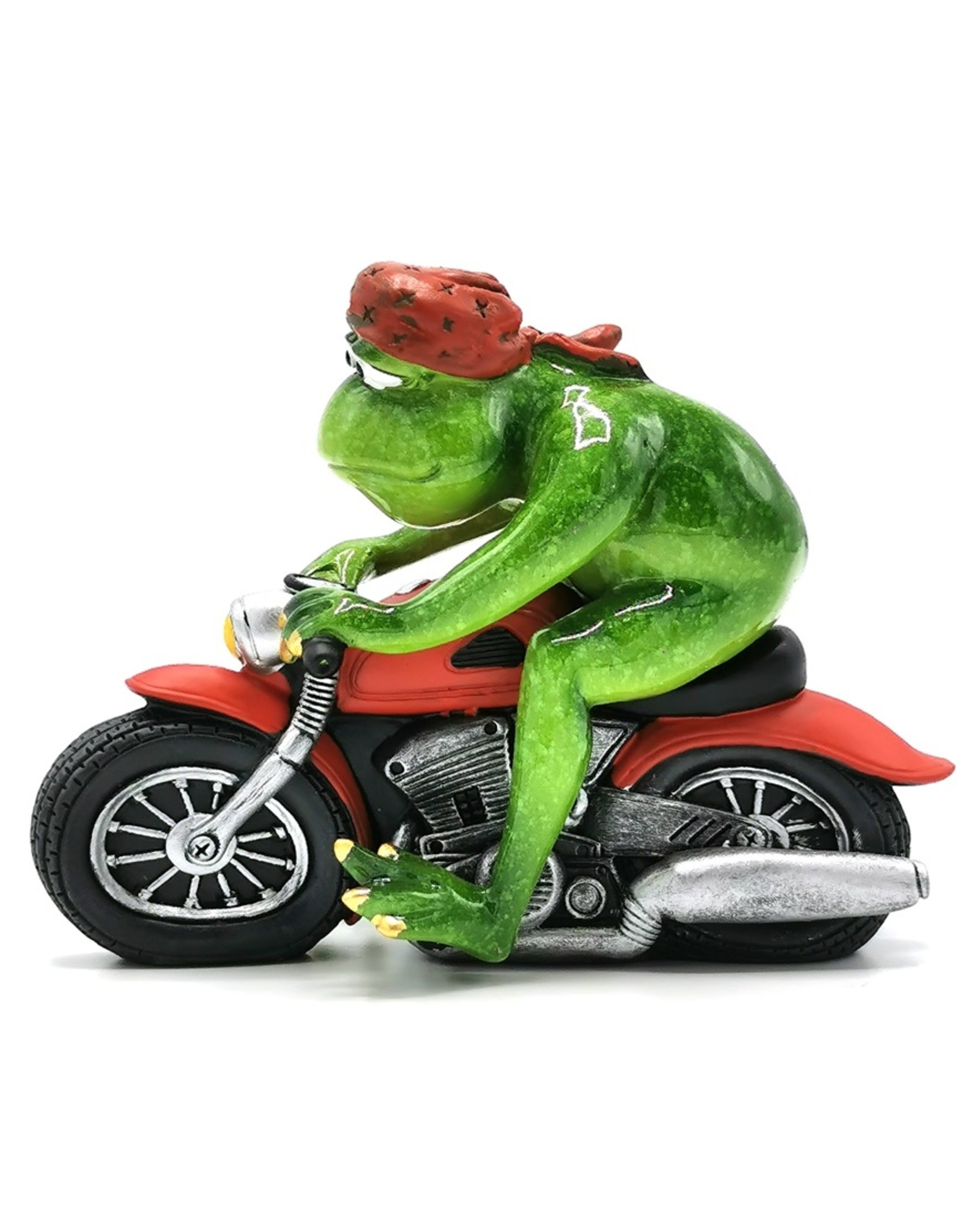 Goldbach Giftware & Lifestyle - Frog on Motorbike figurine - 15cm