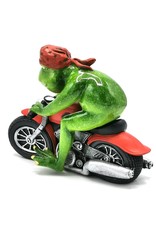 Goldbach Giftware & Lifestyle - Frog on Motorbike figurine - 15cm