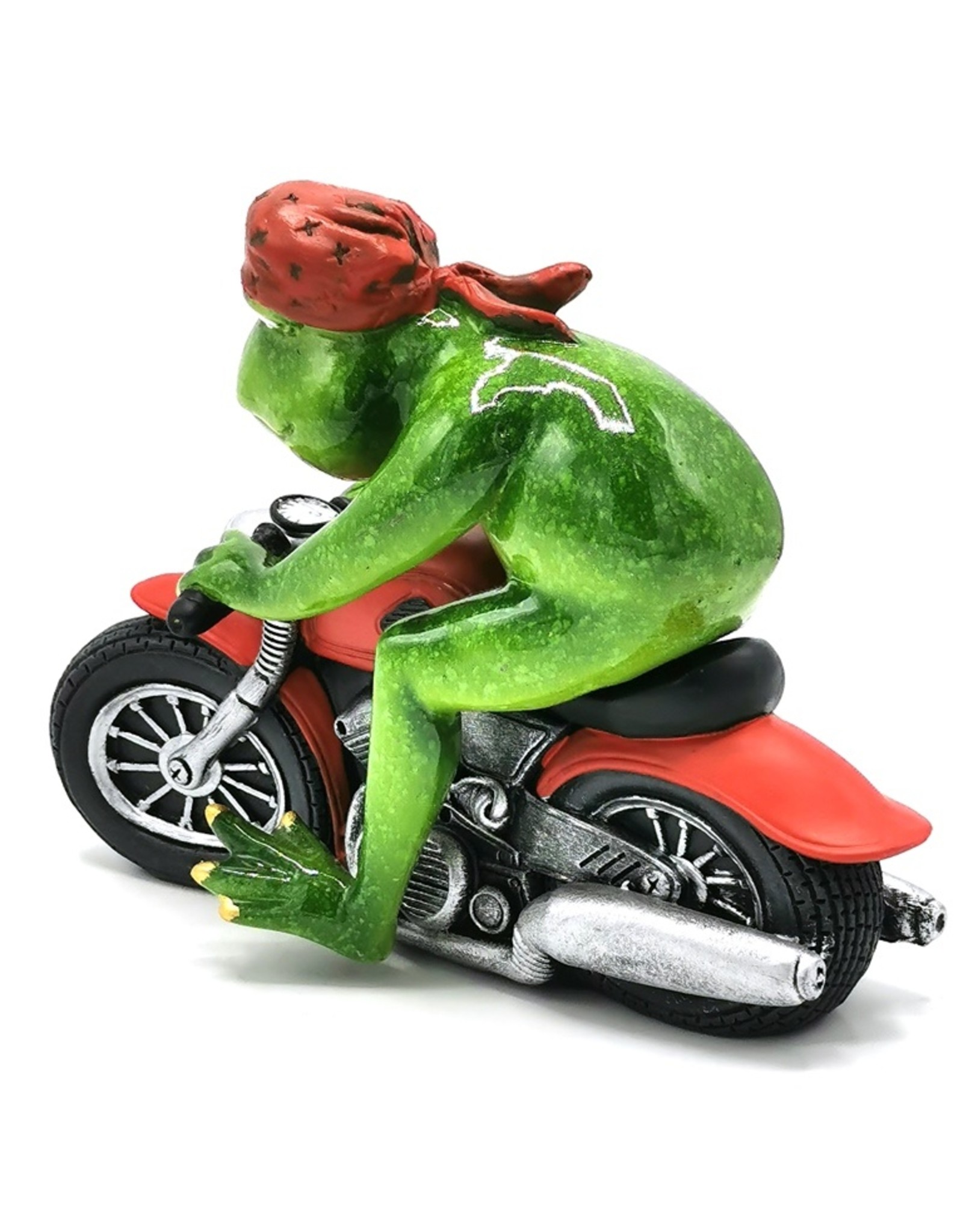 Goldbach Giftware & Lifestyle - Frog on Motorbike figurine - 15cm