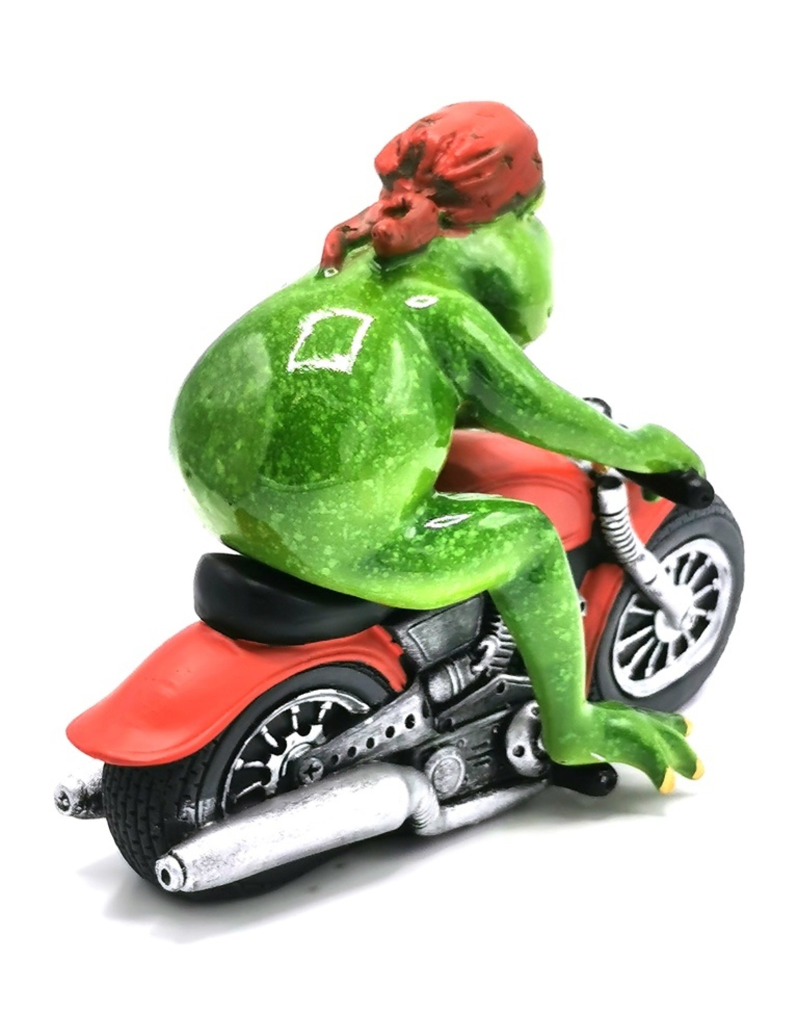 Goldbach Giftware & Lifestyle - Frog on Motorbike figurine - 15cm