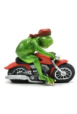 Goldbach Giftware & Lifestyle - Frog on Motorbike figurine - 15cm