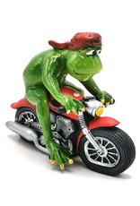 Goldbach Giftware & Lifestyle - Frog on Motorbike figurine - 15cm