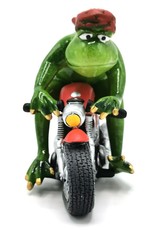 Goldbach Giftware & Lifestyle - Frog on Motorbike figurine - 15cm