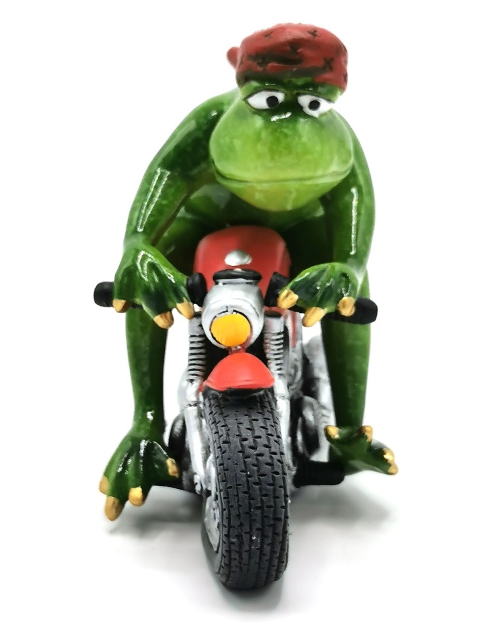 Goldbach Giftware & Lifestyle - Frog on Motorbike figurine - 15cm