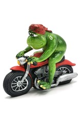 Goldbach Giftware & Lifestyle - Frog on Motorbike figurine - 15cm