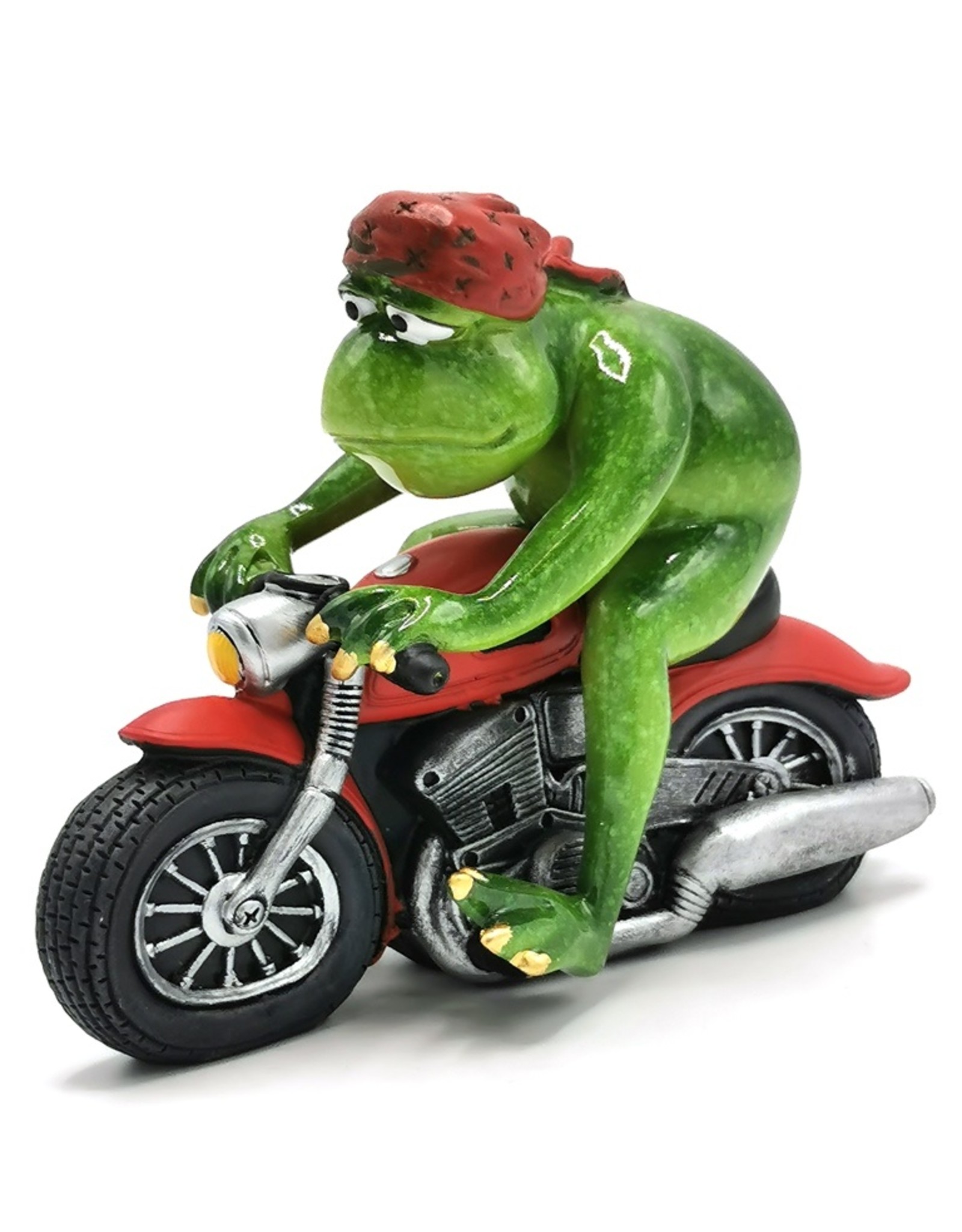 Goldbach Giftware & Lifestyle - Kikker op Motor beeld - 15cm