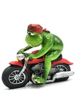 Goldbach Giftware & Lifestyle - Frog on Motorbike figurine - 15cm