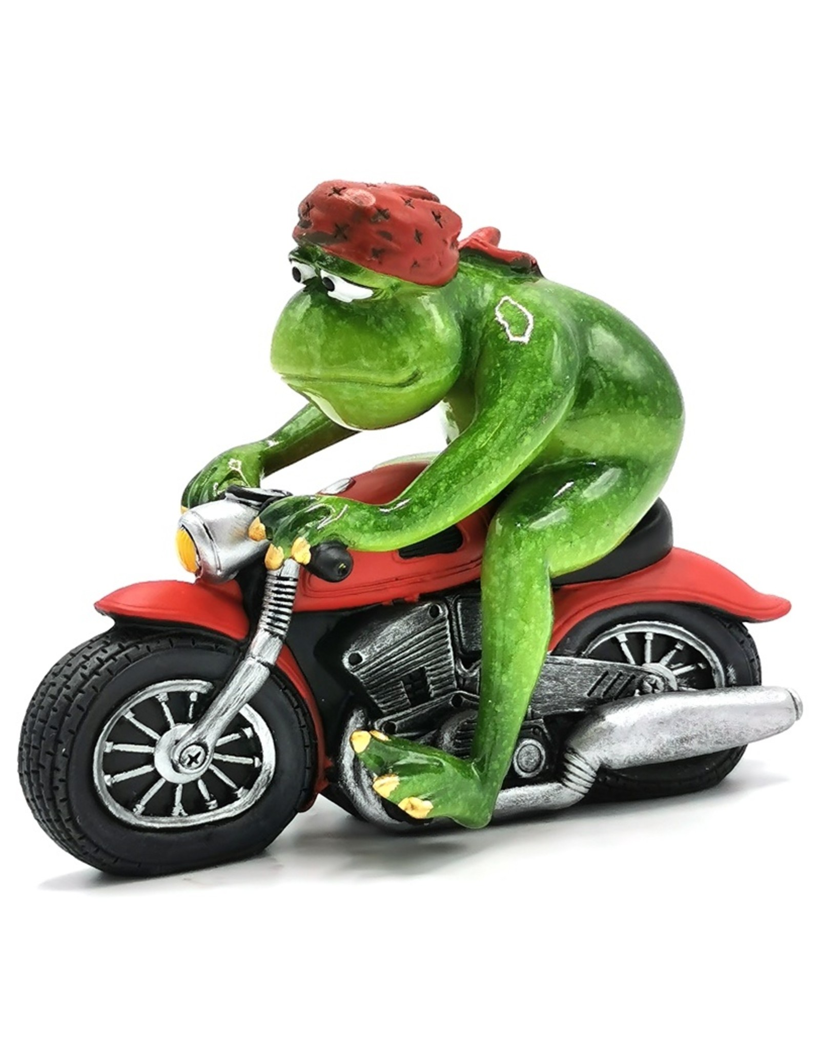 Goldbach Giftware & Lifestyle - Frog on Motorbike figurine - 15cm