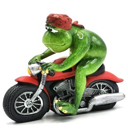 Goldbach Frog on Motorbike figurine - 15cm