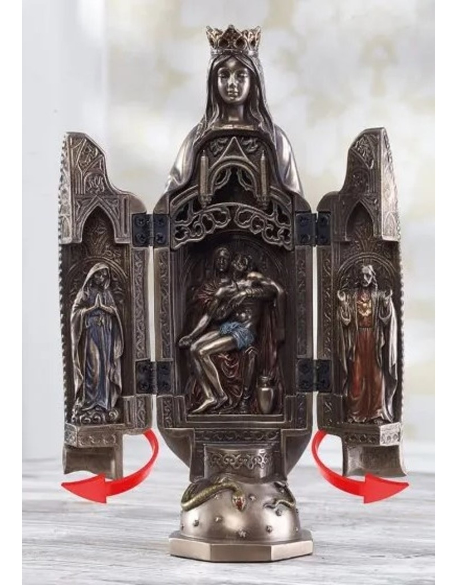 Veronese Design Giftware & Lifestyle - Triptych Statue of Virgin Mary Triptych Altar