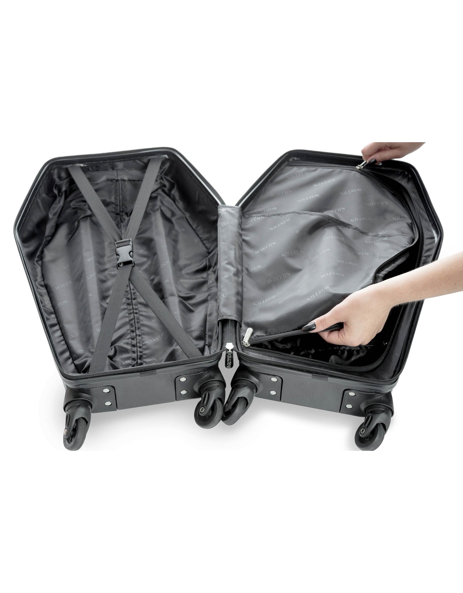 Killstar Killstar tassen en accessoires - Killstar Doodskist Koffer Trolley