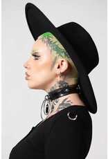 Killstar Gothic and Steampunk accessories - Killstar Witch Brim Black Hat