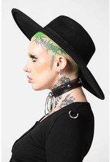 Killstar Gothic and Steampunk accessories - Killstar Witch Brim Black Hat