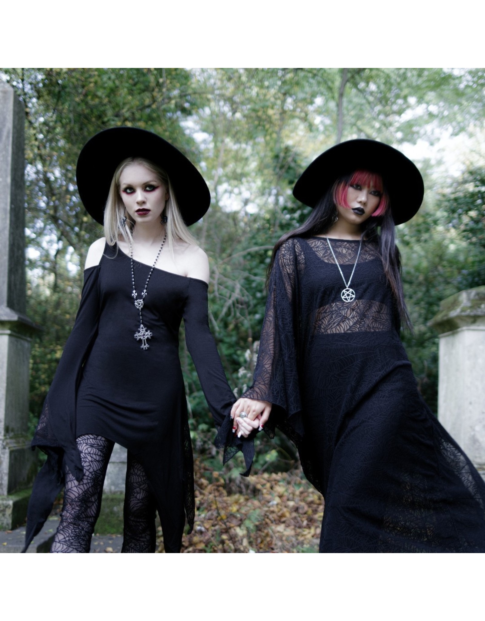 Killstar Gothic and Steampunk accessories - Killstar Witch Brim Black Hat