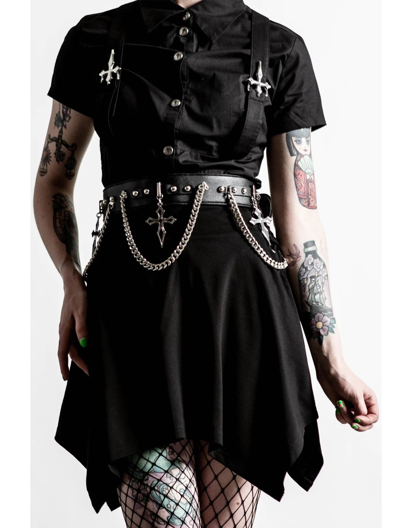 Killstar Gothic tassen Steampunk tassen - Killstar Kruis Riem Hope to Die