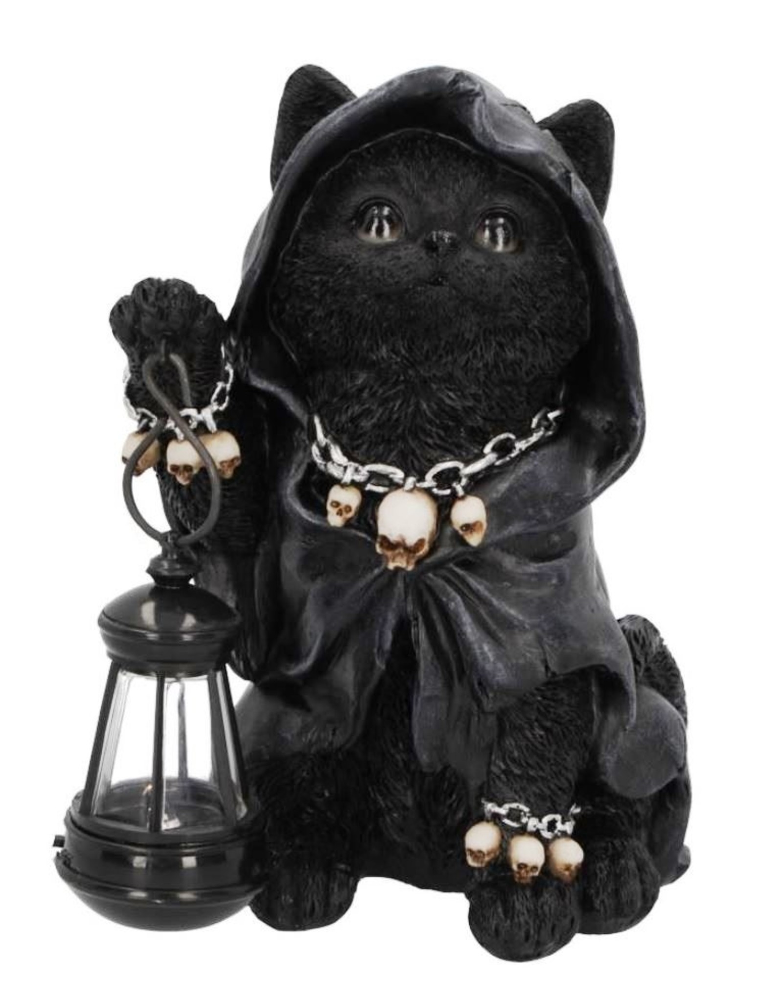 Alator Giftware & Lifestyle - Kattenbeeldje Reapers Feline Lantaarn 18,5cm Nemesis Now