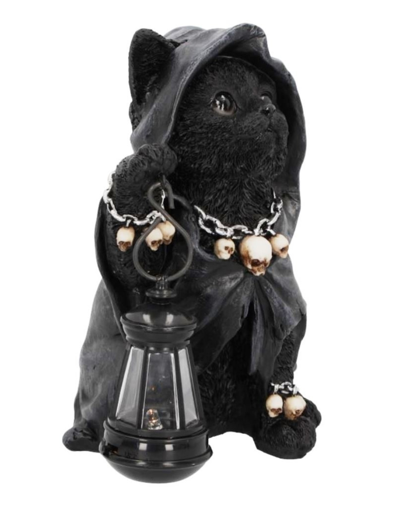 Alator Giftware & Lifestyle - Kattenbeeldje Reapers Feline Lantaarn 18,5cm Nemesis Now