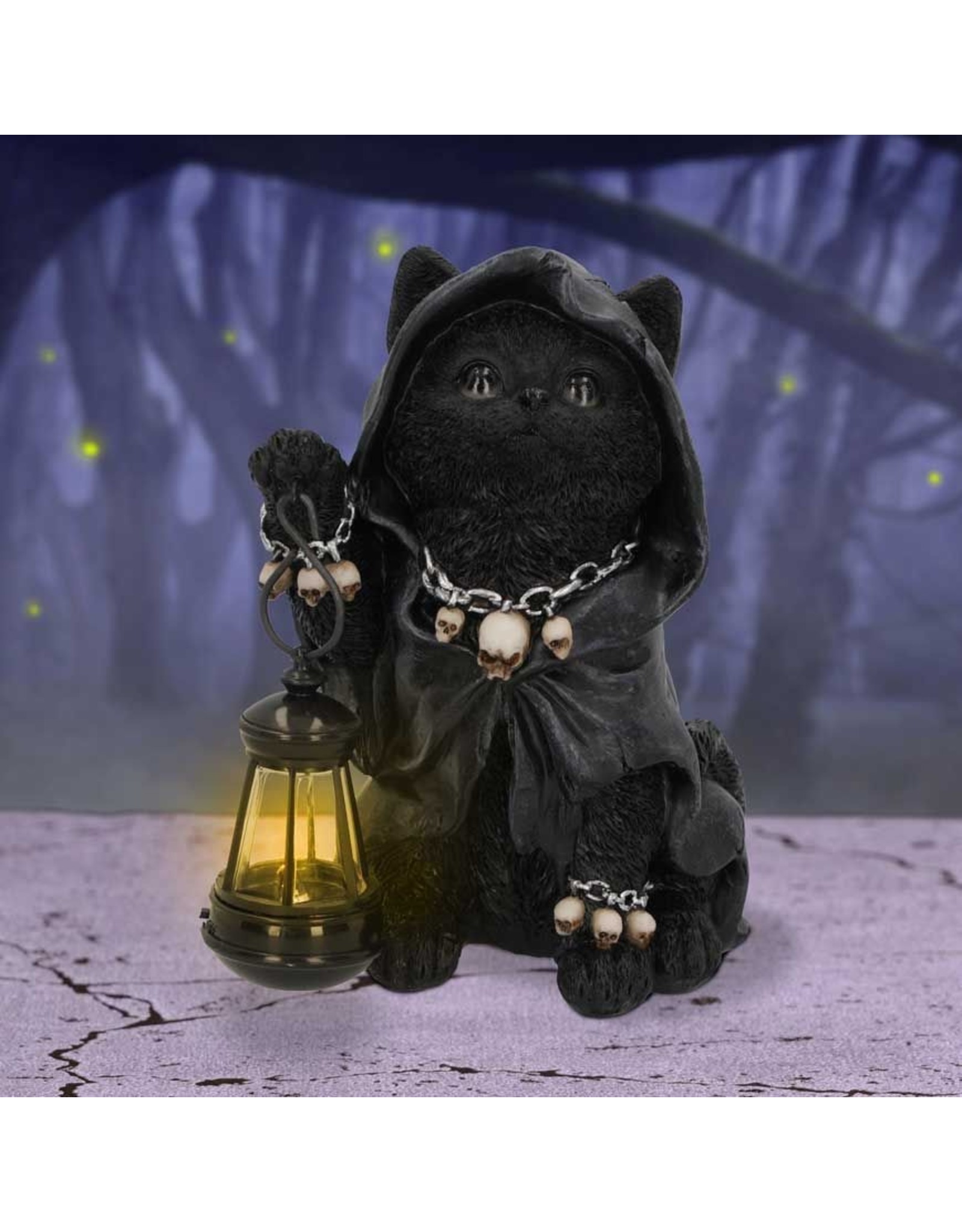 Alator Giftware & Lifestyle - Cat figurine Reapers Feline Lantern 18.5cm Nemesis Now