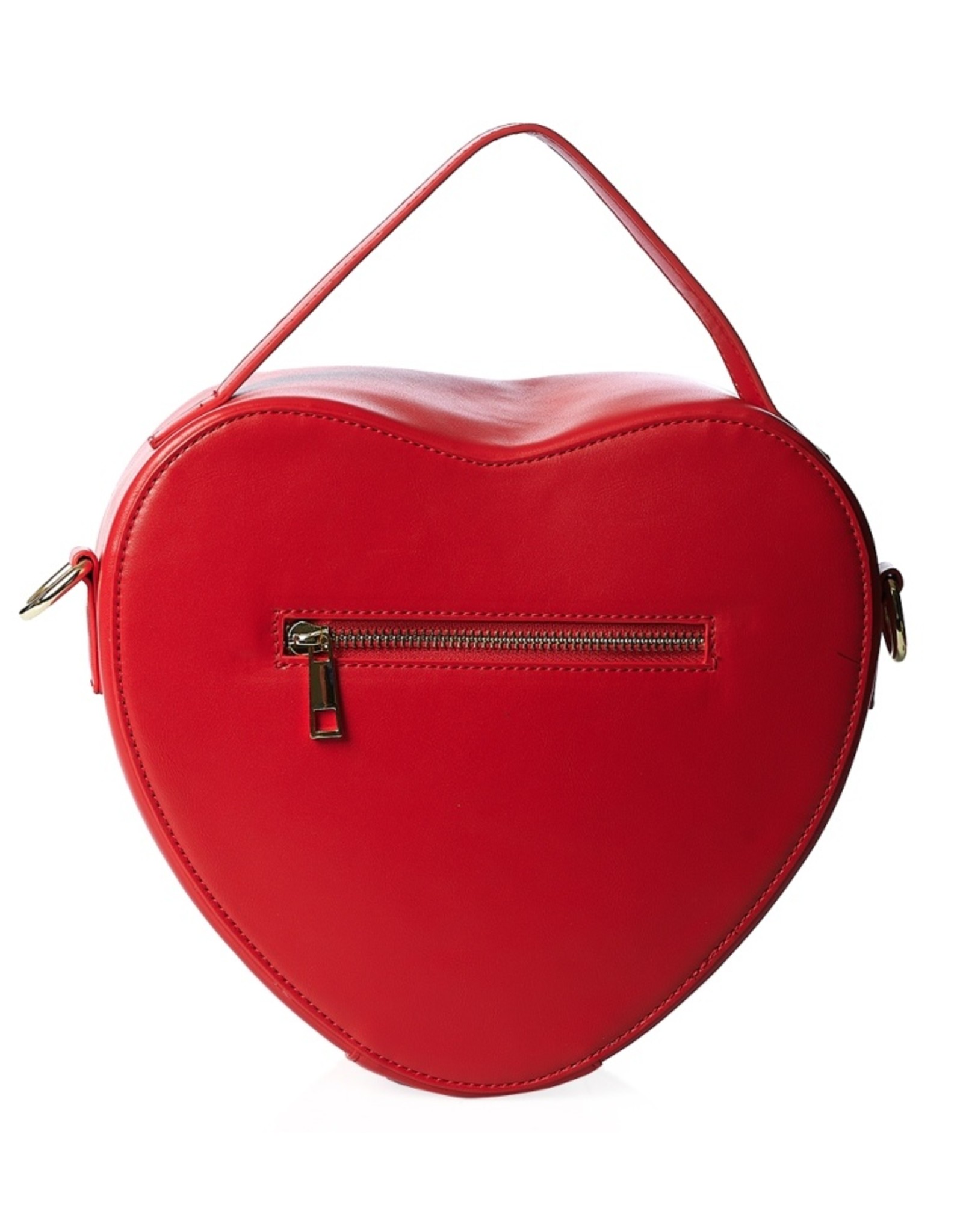 Banned Vintage tassen Retro tassen - Banned Elegant Spots Hart Handtas rood