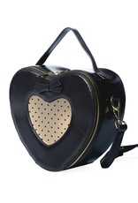 Banned Vintage bags Retro bags - Banned Elegant Spots Heart Handbag black