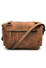 HillBurry Leather bags - Hillburry Leather Shoulder bag with Embossed Flowers