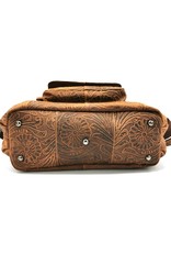 HillBurry Leather bags - Hillburry Leather Shoulder bag with Embossed Flowers