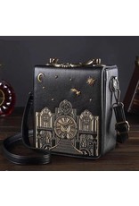 Magic Bags Retro tassen Vintage tassen -  Retro Handtas met Echt Werkende Klok en Borduurwerk