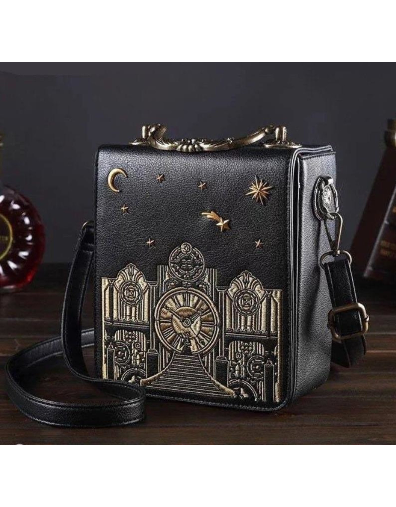 Magic Bags Retro tassen Vintage tassen -  Retro Handtas met Echt Werkende Klok en Borduurwerk